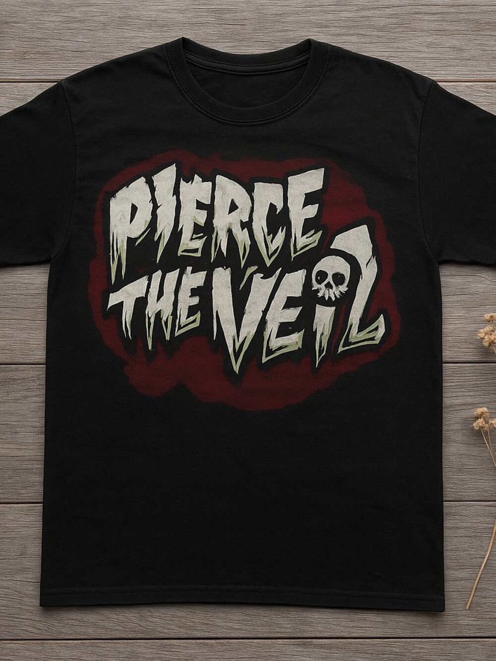 Pierce the Veil Graphic Band Tee | Black Alternative Rock T-Shirt | Gothic Music